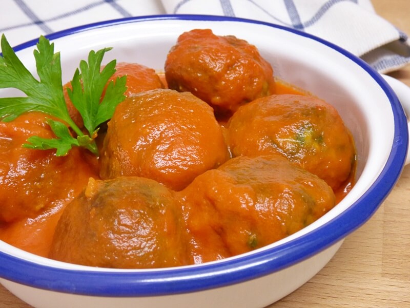 Albóndigas de espinacas y pollo