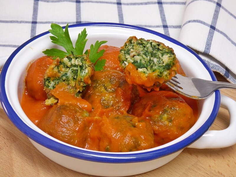 Albóndigas de espinacas y pollo