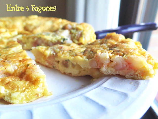 Tortilla de Gambas con Queso y Mollitas de Lenguado