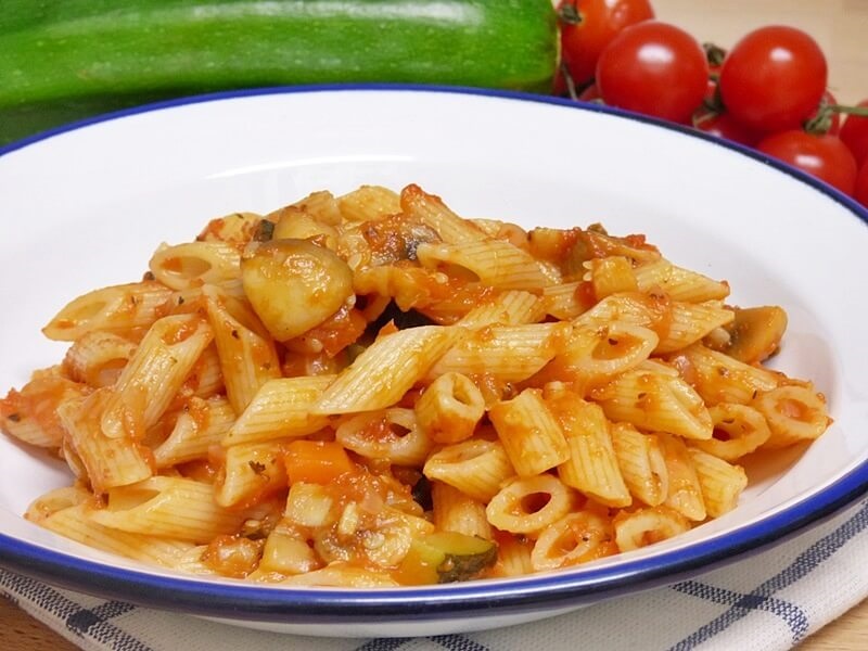 Macarrones con verduras