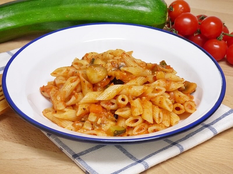 Macarrones con verduras