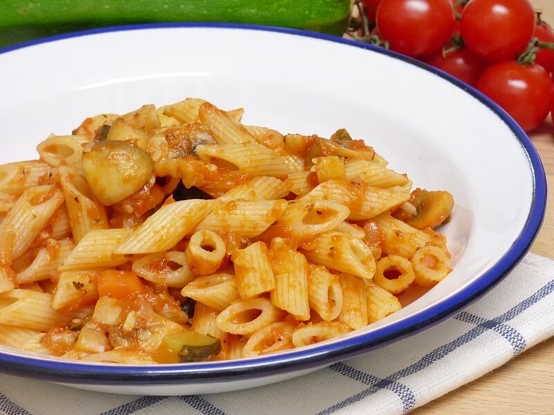 Macarrones con verduras