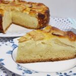 Tarta de queso y manzana