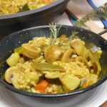 Arroz meloso integral con verduras