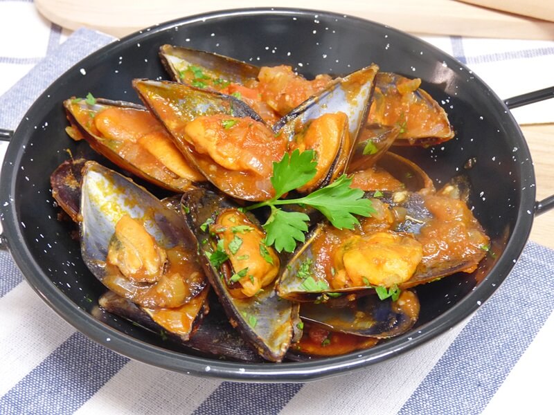 Mejillones con salsa picante