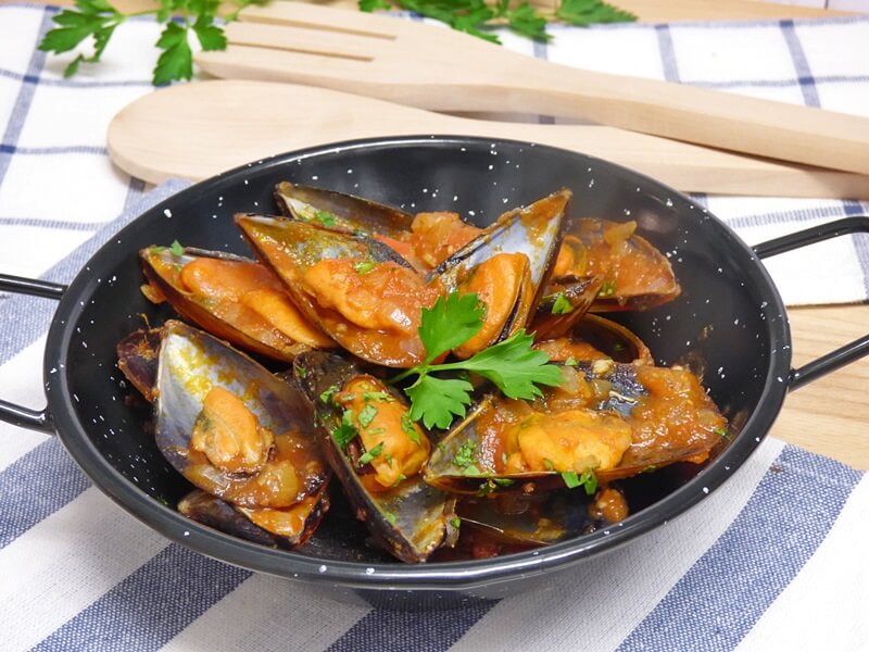 Mejillones con salsa picante