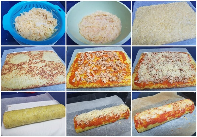 paso, Rollo de patata relleno de atún
