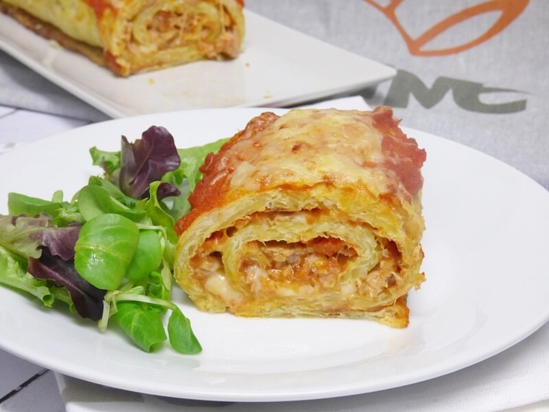 Rollo de patata relleno de atún