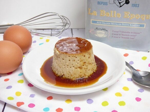 Flan de café y leche condensada