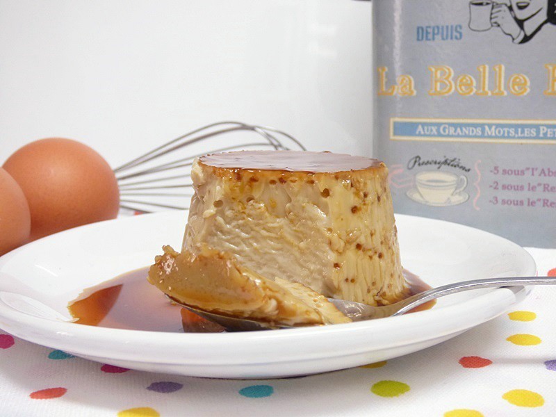 Flan de café y leche condensada