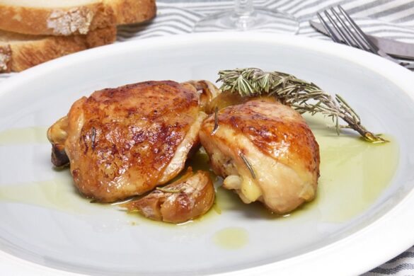 Pollo al horno con limón