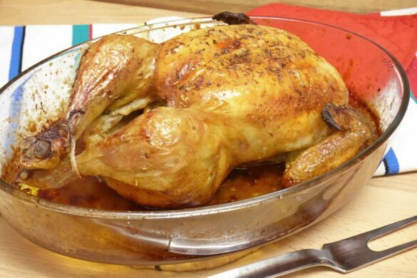 Pollo entero al horno