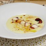 Crema de patata con pulpo