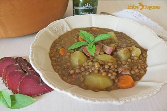 Potaje de Lentejas con Sepia y Calabaza