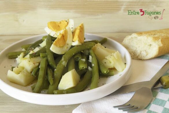 Ensalada de Judías Verdes con Patata y Huevo Cocido