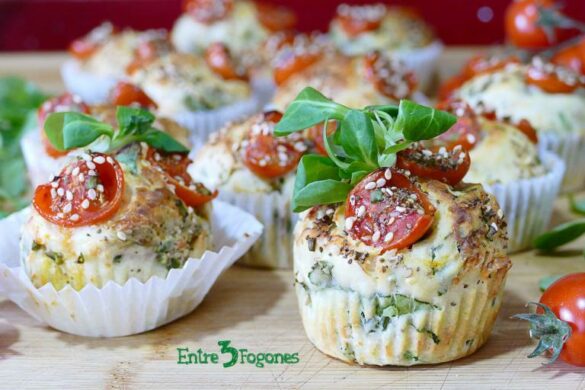 Muffins Salados de Espinacas y Tomate Cherry