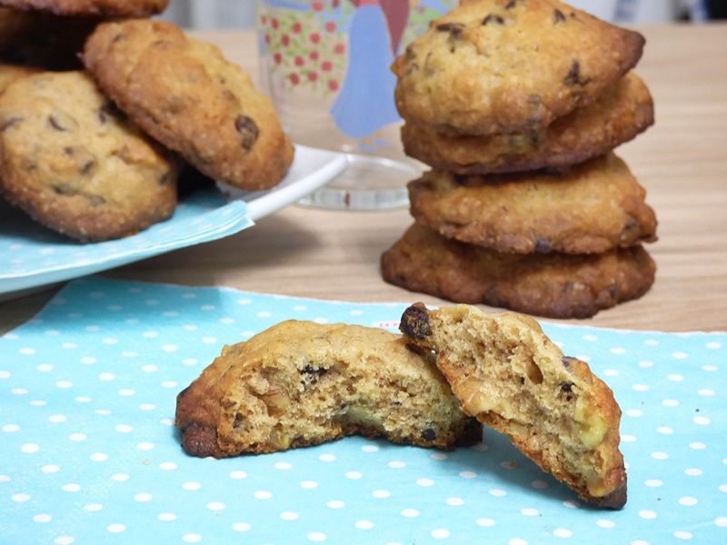 Galletas con chocolate y nueces