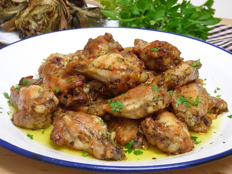 Alitas de pollo al ajillo al horno - Mis Cosillas de Cocina