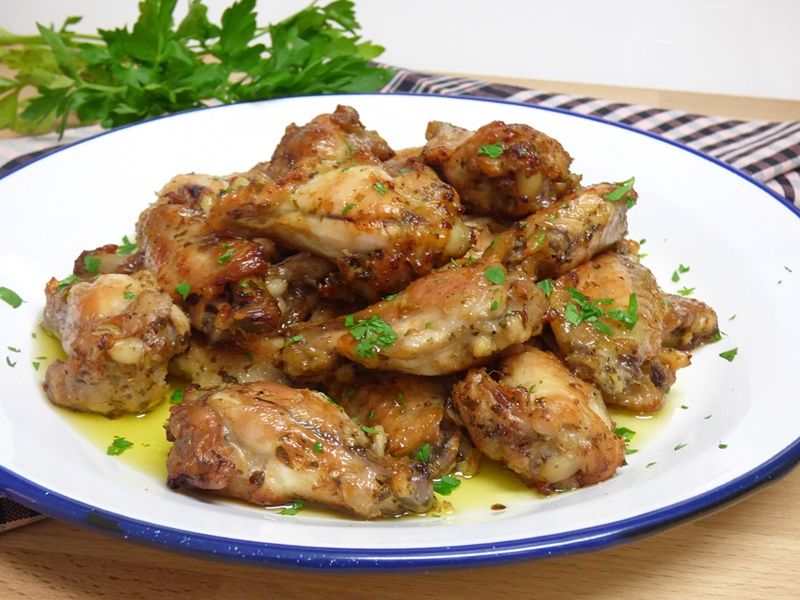 Alitas de pollo al ajillo al horno - Mis Cosillas de Cocina