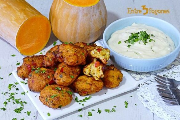 Buñuelos de Calabaza Salados con Bacalao