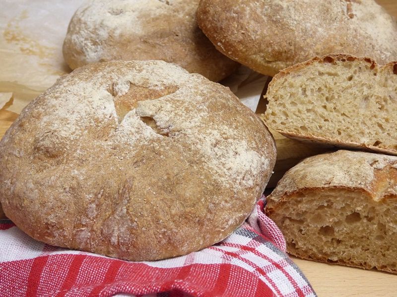 Pan de multicereales sin amasado 