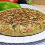 Tortilla de sanfaina o pisto