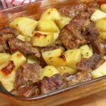 Costilla de cerdo al horno con patatas