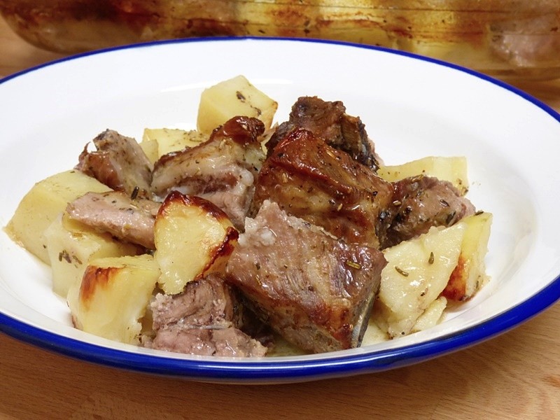 Costilla de cerdo al horno