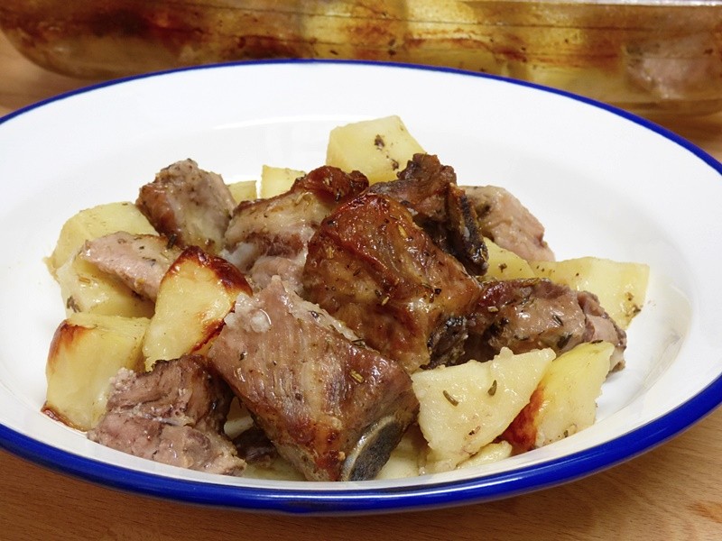 Costilla de cerdo al horno