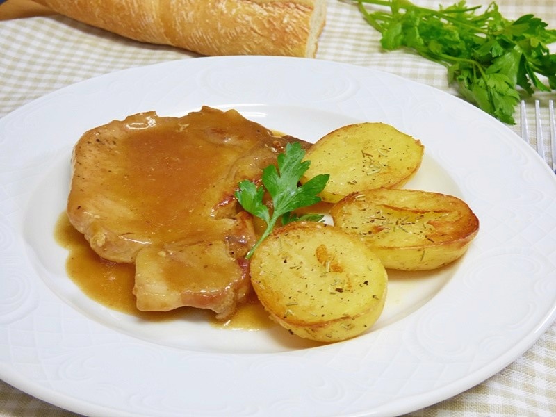 chuletas de cerdo a la cerveza