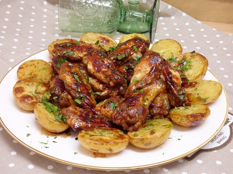 Alitas de pollo a la naranja con moscatel - Mis Cosillas de Cocina