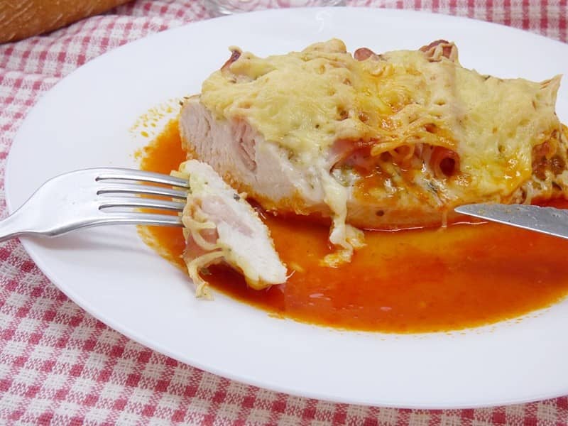 Pechuga de pollo rellena