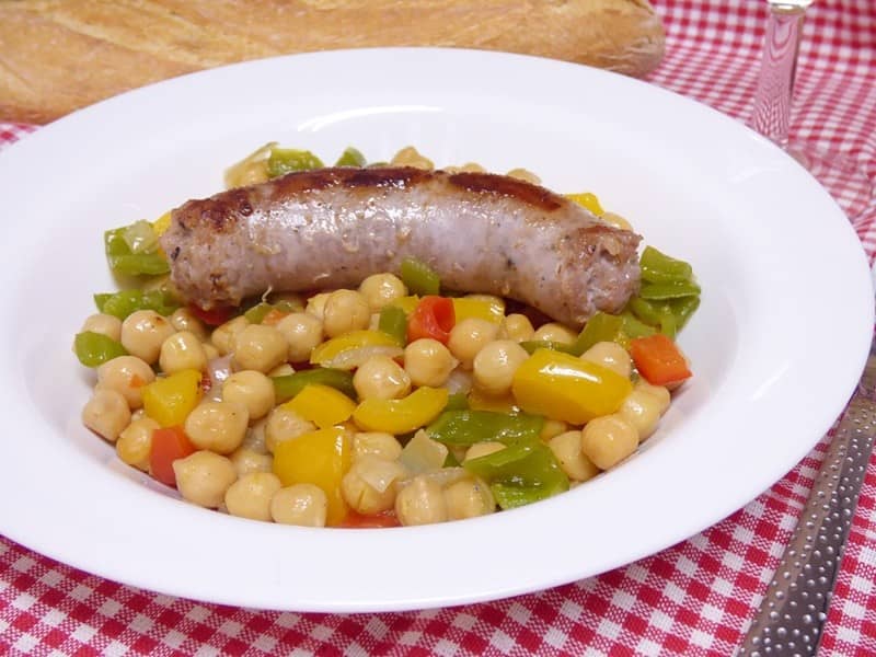 Salteado de garbanzos 