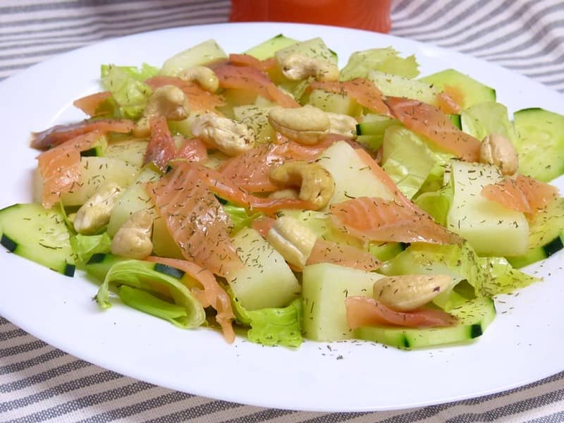 Ensalada de salmón y melón 