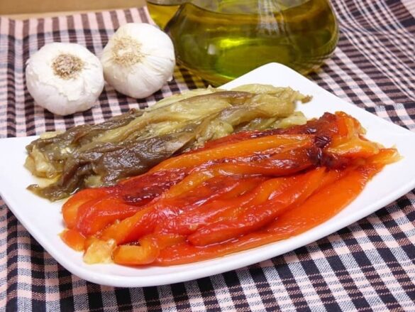pimientos asados en freidora de aire