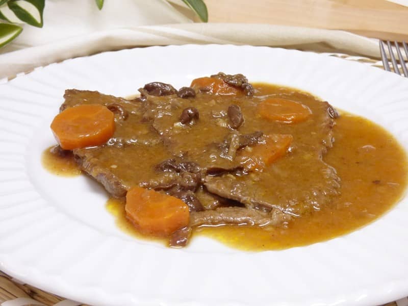 Ternera guisada con senderuelas