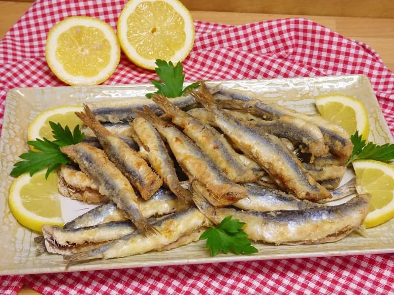 Boquerones fritos en freidora de aire