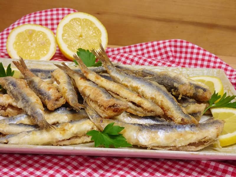 Boquerones fritos en freidora de aire