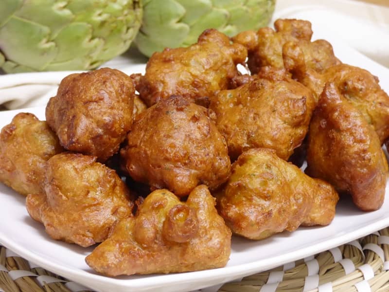 buñuelos de alcachofas